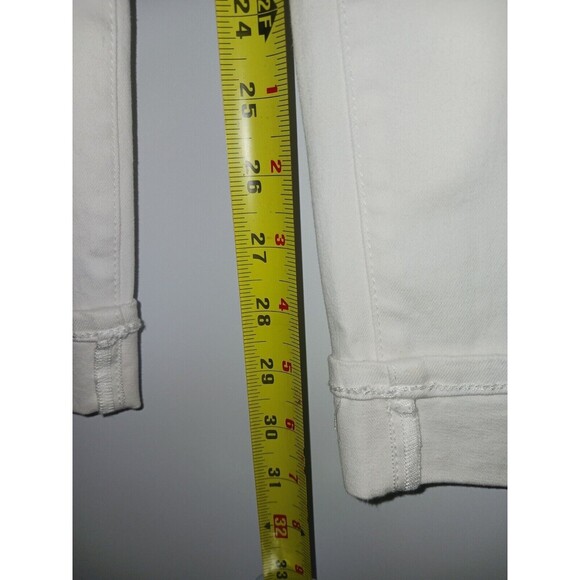 NYDJ Marilyn Straight Crop Jeans Womens‎ 4 Cuffed Optic White MCFO2108 LiftxTuck - Picture 8 of 10